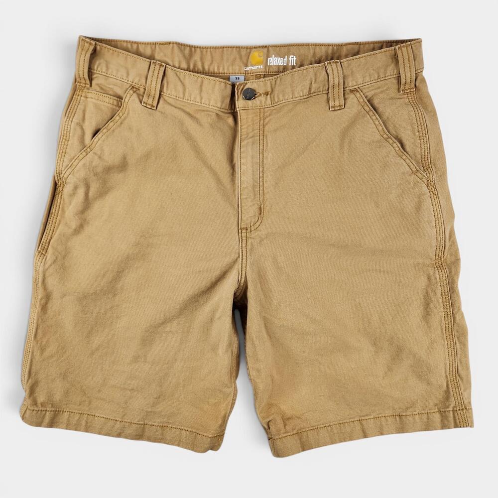 Carhartt Shorts Mens 38 Tan Relaxed 10" Rigby Dungaree Short Canvas 102514